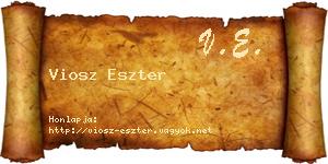 Viosz Eszter névjegykártya